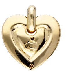 18 kt. Geelgouden hartvormige Italiaanse design hanger van Il Gioiello.