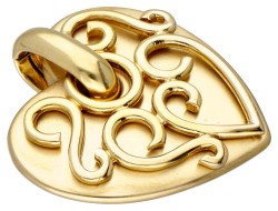 18 kt. Geelgouden hartvormige Italiaanse design hanger van Il Gioiello.