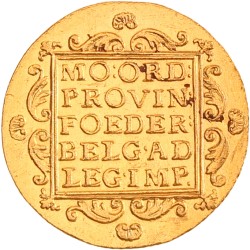 Gouden dukaat. Utrecht. Lodewijk Napoleon. 1807 met rechte 7. UNC details.