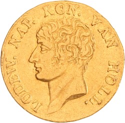 Gouden dukaat. Lodewijk Napoleon. 1809. Zeer Fraai.