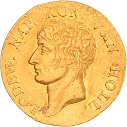 Gouden dukaat. Lodewijk Napoleon. 1809. Fraai / Zeer Fraai.