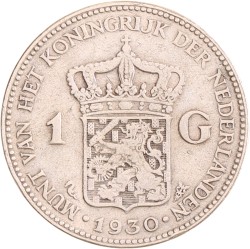 1 gulden. Wilhelmina in Londen. 1930. Fraai / Zeer Fraai.