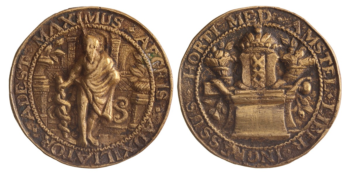 Nederland. Amsterdam. Z.j. (18e - 19e eeuw). Toegangspenning van de Hortus Medicus.