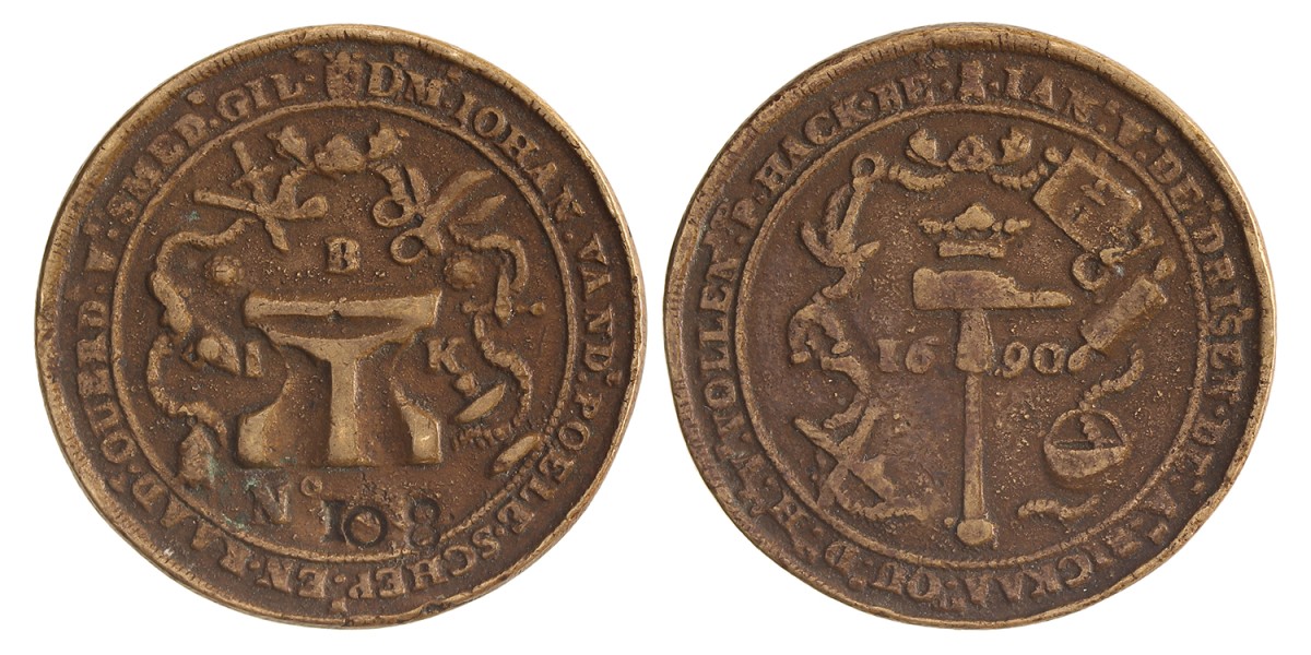 Nederland. Middelburg. 1690. Penning van Smidsgilde - Nr. 108.