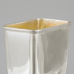 Bloemen /pronkvaas zilver.