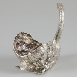 Zwaan cachepot zilver.