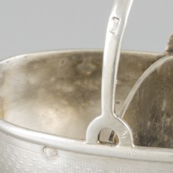 Dubbele zoutkelder zilver.