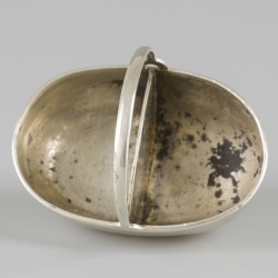 Dubbele zoutkelder zilver.