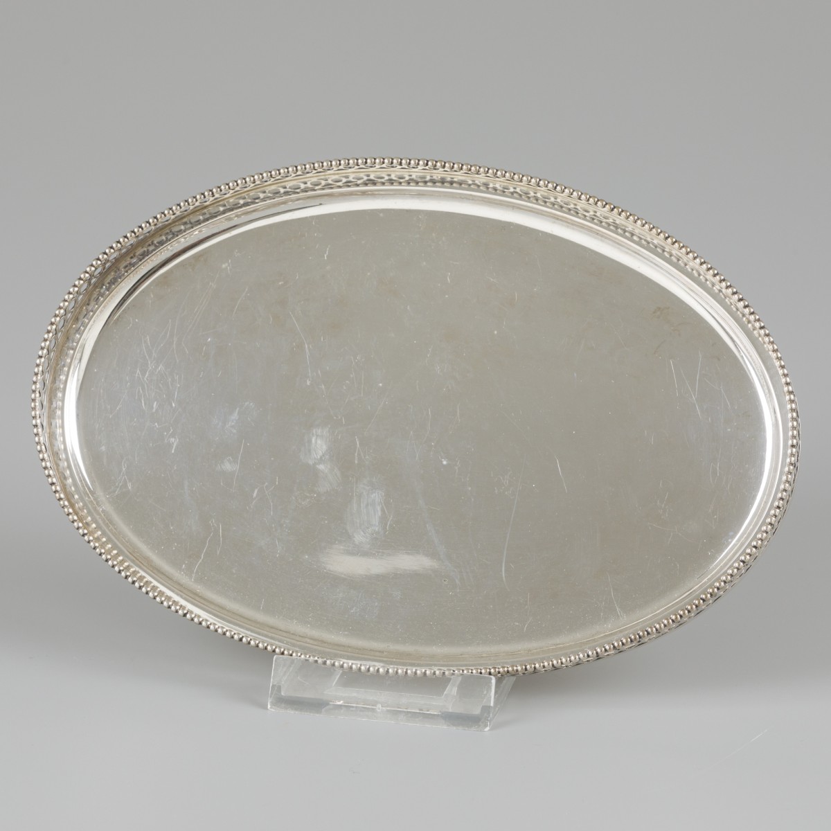 Dienblad zilver.