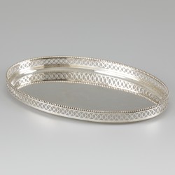 Dienblad zilver.