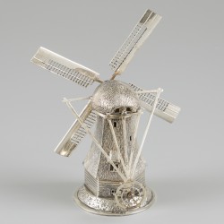 Miniatuur korenmolen zilver.