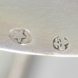 6-delige set onderzetters zilver.