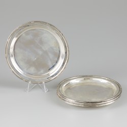 6-delige set onderzetters zilver.