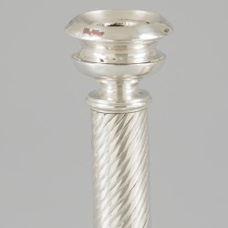 2-delige set kandelaren zilver.