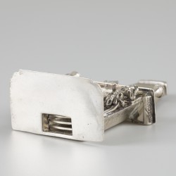 Miniatuur schouw zilver.