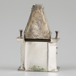 Miniatuur schouw zilver.