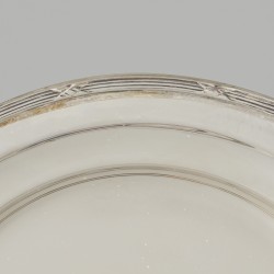 6-delige set bordjes zilver.