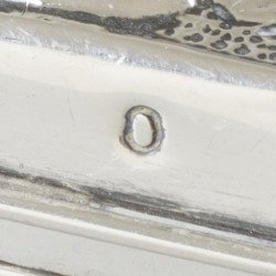 Kammendoosje / theelepeldoosje zilver.