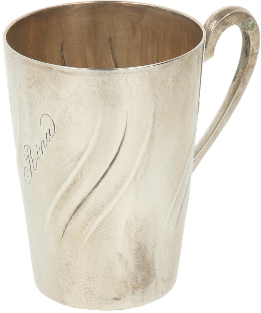 Drinkbeker zilver.