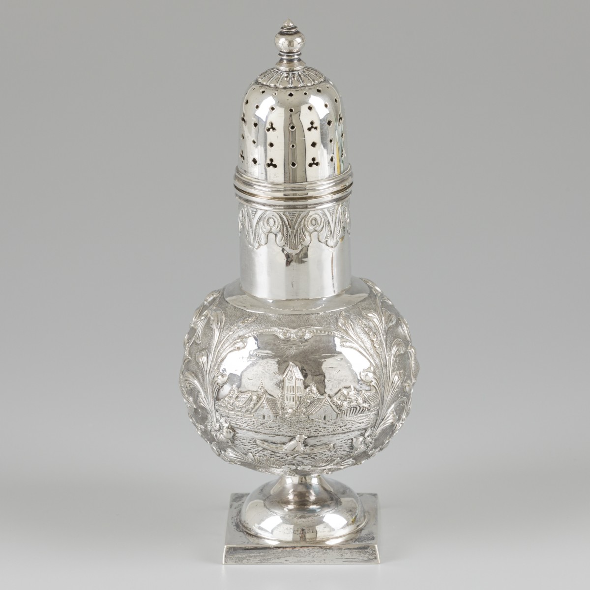 Strooibus zilver.