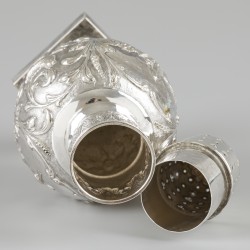 Strooibus zilver.