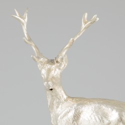 Miniatuur hert / bok zilver.