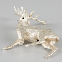 Miniatuur hert / bok zilver.