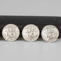 6-delige set knopen zilver.