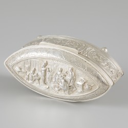 Tabaksdoos zilver.