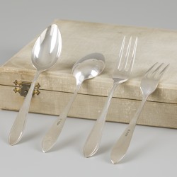 24-delige bestekcassette zilver.