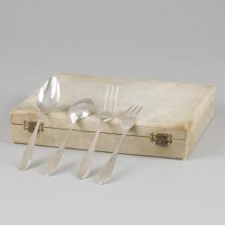 24-delige bestekcassette zilver.