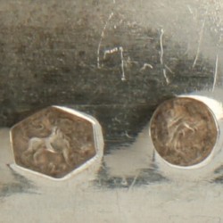 Soep louche zilver.