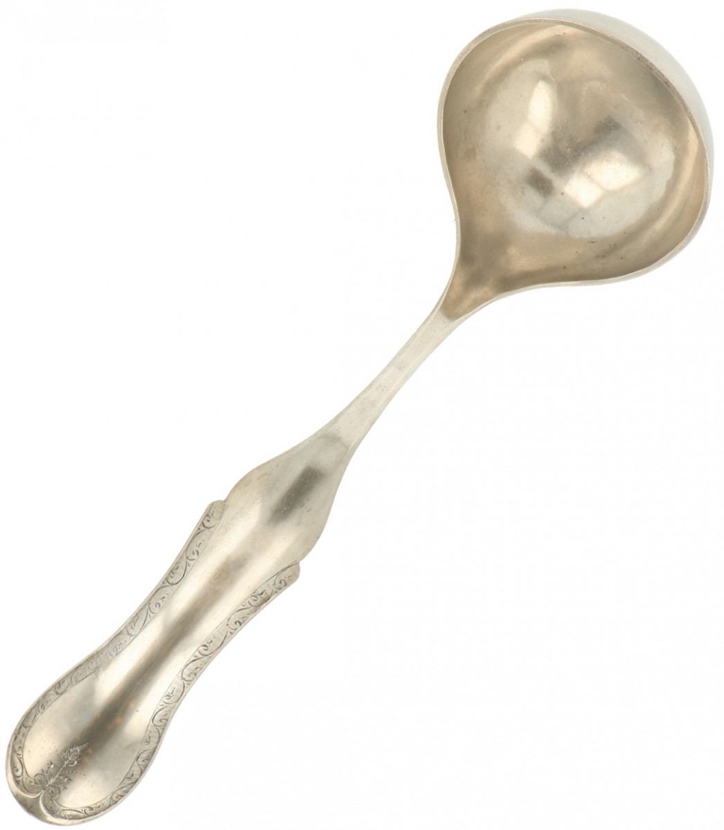Soep louche zilver.