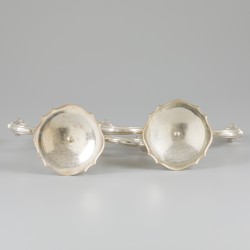 2-delige set kandelabers zilver.