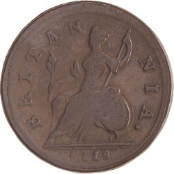 Great Britain. George I. Halfpenny. 1718.