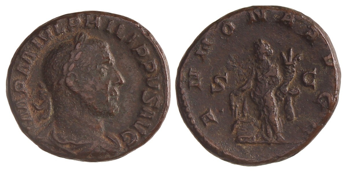 Roman empire. Philippus I Arabs. Sestertius. N.D. (244 - 249 AD).