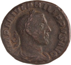 Roman empire. Philippus I Arabs. Sestertius. N.D. (244 - 249 AD).