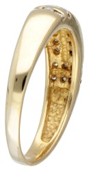 18 kt. Geelgouden ring bezet met ca. 0.24 ct. diamant.