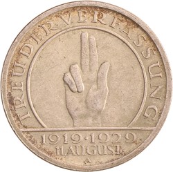 Germany. Weimar republic. 5 Mark - 10th anniversary of the Weimar constitution. 1929 A.