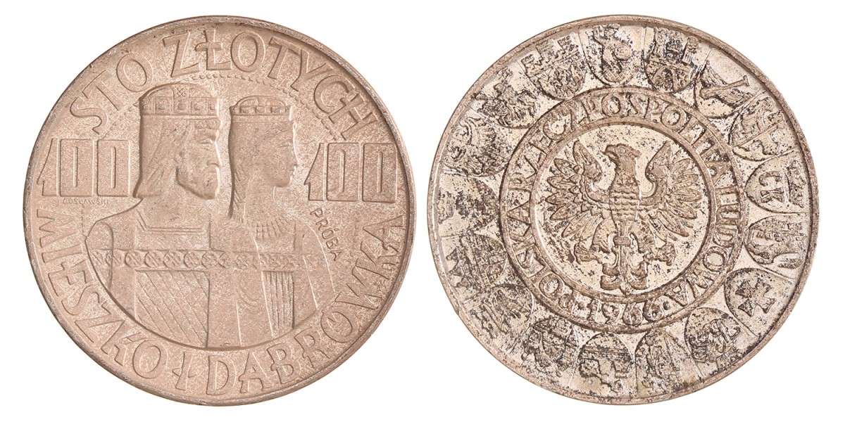 Poland. People's republic. 10 Zlotych - Silver pattern: Polish Millennium. 1966.