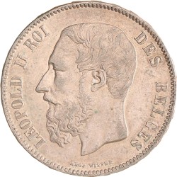 Belgium. Leopold II. 5 Francs. 1870.