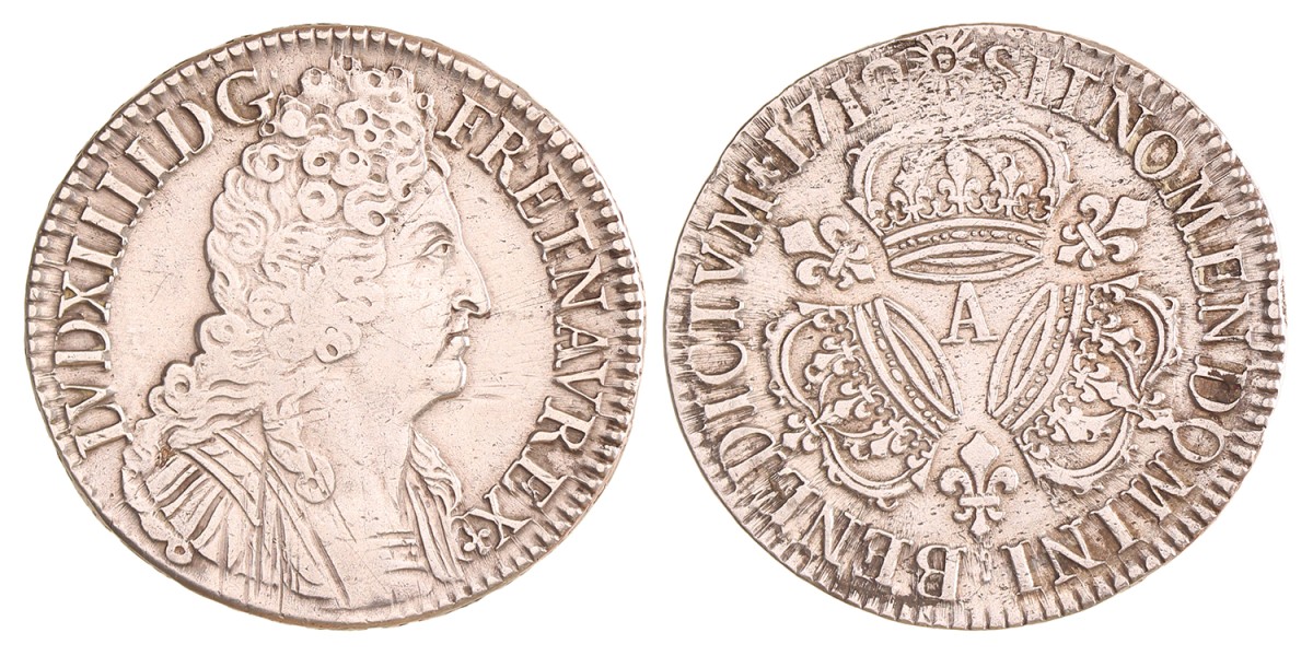 France. Kingdom. Louis XVI. Ecu aux trois couronnes. 1712 A.