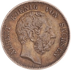 German states. Saxony. Albert I. 2 Mark. 1900 E.