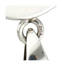 Sterling zilveren hanger bezet met nefriet jade door Deense designer Niels Erik From.