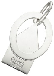 Sterling zilveren Christofle hanger met zilvermerk 'OC'.