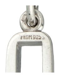 Sterling zilveren hanger met jade door Deense designer Niels Erik From.