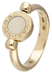 BVLGARI BVLGARI 18 kt. geelgouden ring bezet met ca. 0.07 ct. diamant.