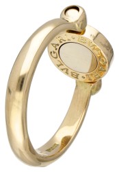 BVLGARI BVLGARI 18 kt. geelgouden ring bezet met ca. 0.07 ct. diamant.