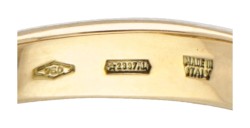 BVLGARI BVLGARI 18 kt. geelgouden ring bezet met ca. 0.07 ct. diamant.