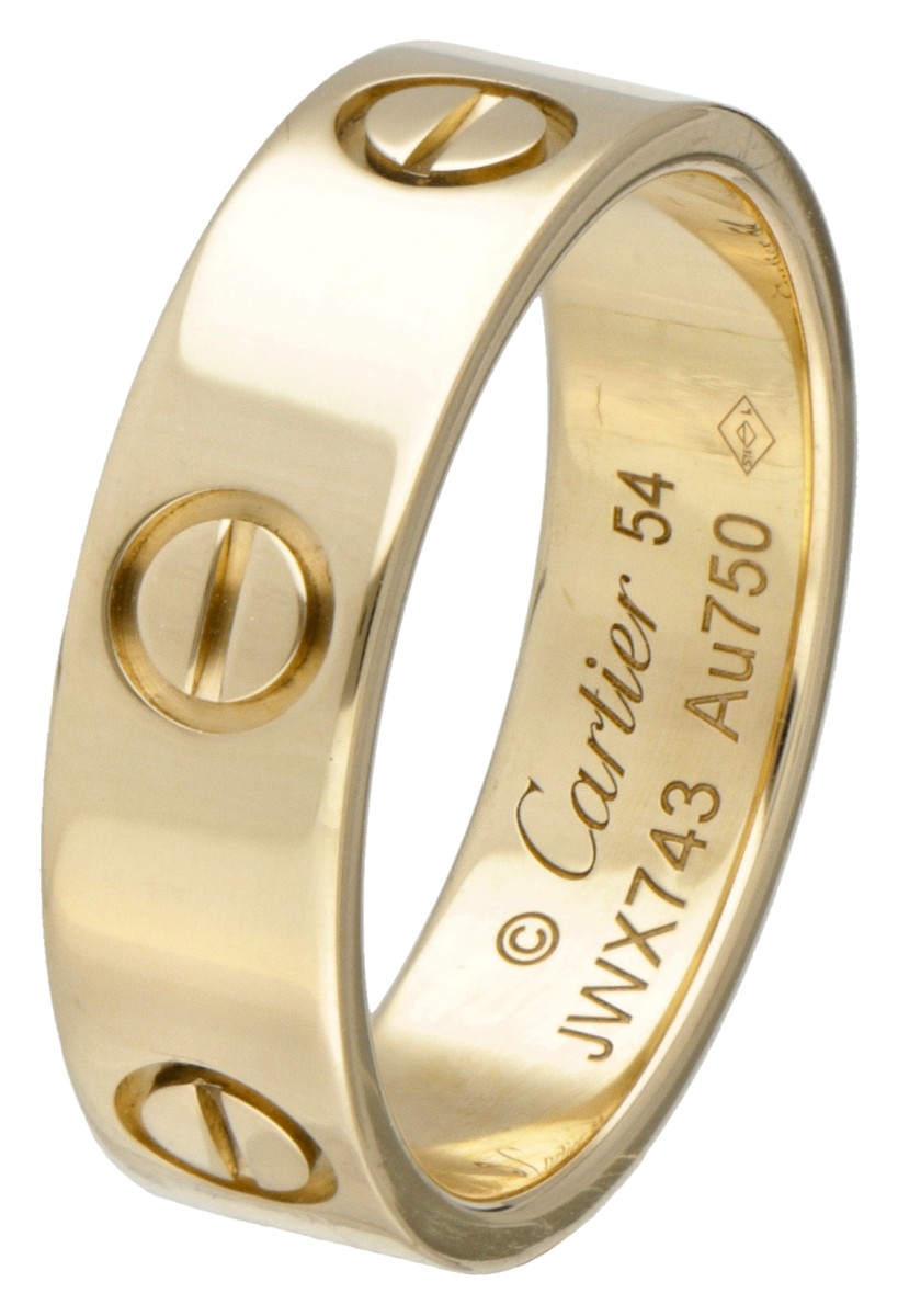 18 kt. Geelgouden Cartier 'Love' band ring.